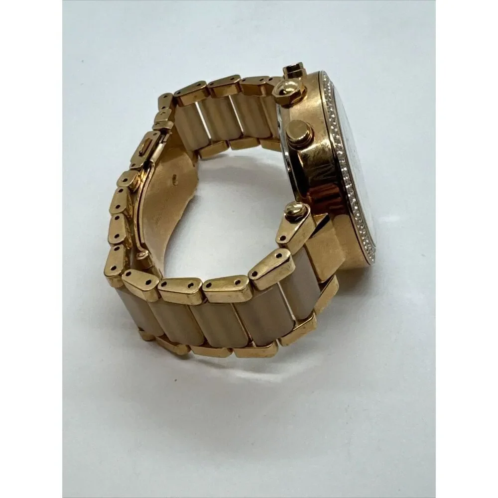 Michael Kors Parker MK5896 Women Rose Gold Analog Dial Quartz Wrist Watch JNA383